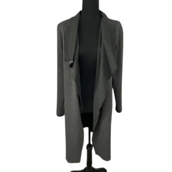 SHINESTAR Lightweight Long Gray Duster Cardigan Jacket Coat Medium - Picture 1 of 9